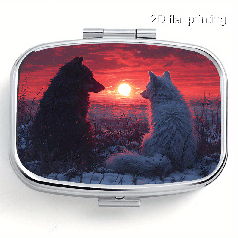 Wolf Jewelry & Watches Tampa - Single pack, flat wolf-pattern portable pill
