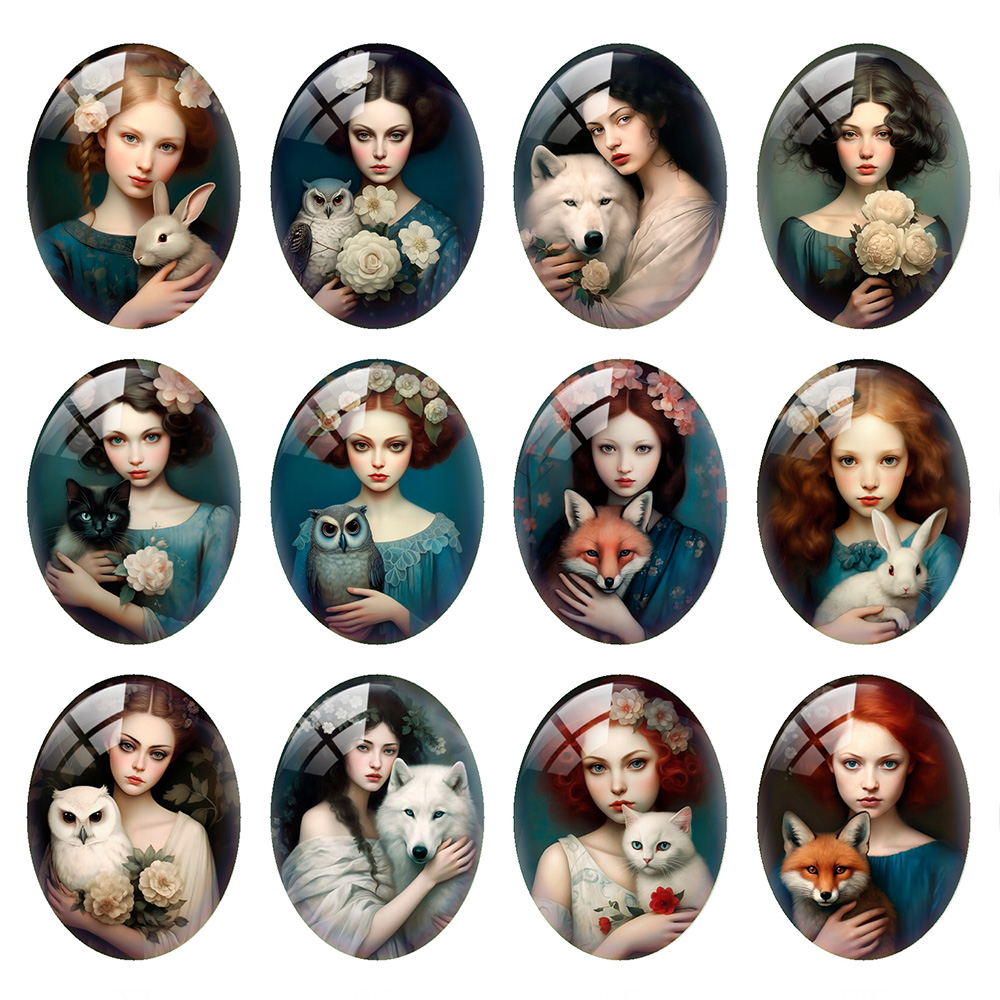 Wolf Jewelry & Watches Tampa - Random Mixed Round/Oval/Square Flower Girl Wolf