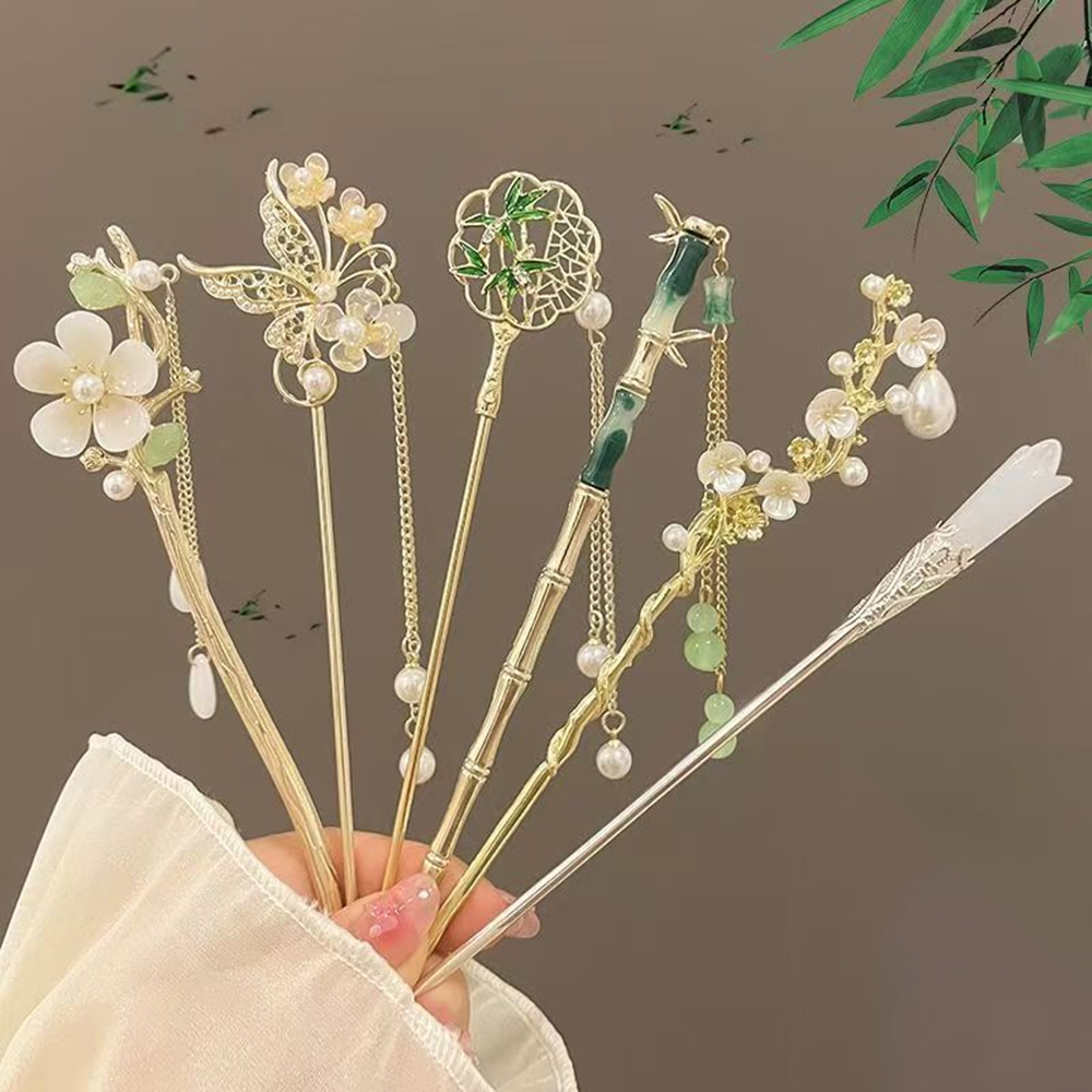 Shop Jewelry & Watches Near Me - 1/6pcs Elegant Chinese Style Tassel Hair