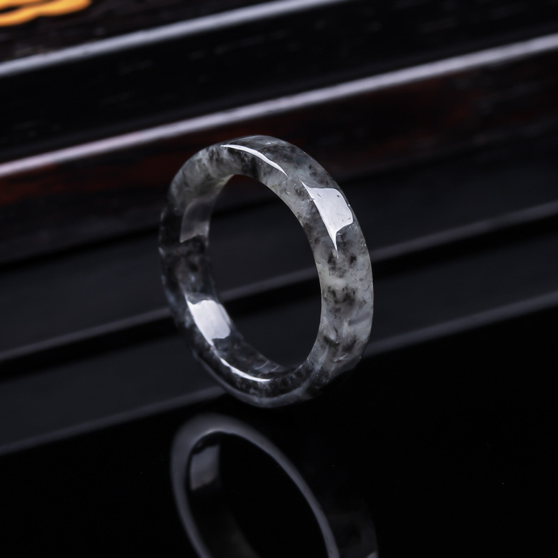 Jewelry & Watches Bench - Natural A-grade Burmese , black jadeite