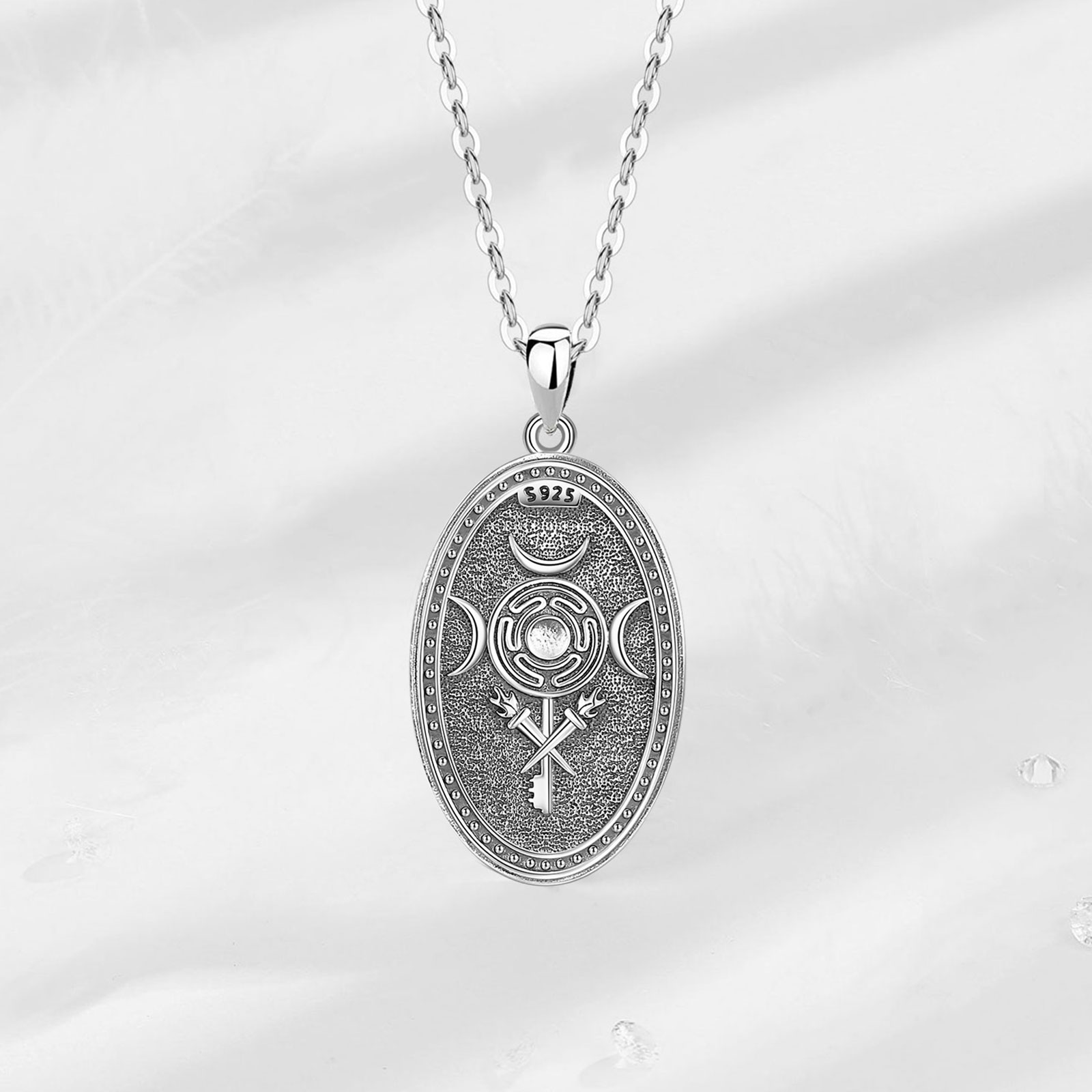 Eudora 925 Sterling Silver Tri - đánh giá và giá Mens Dog Tag Necklace