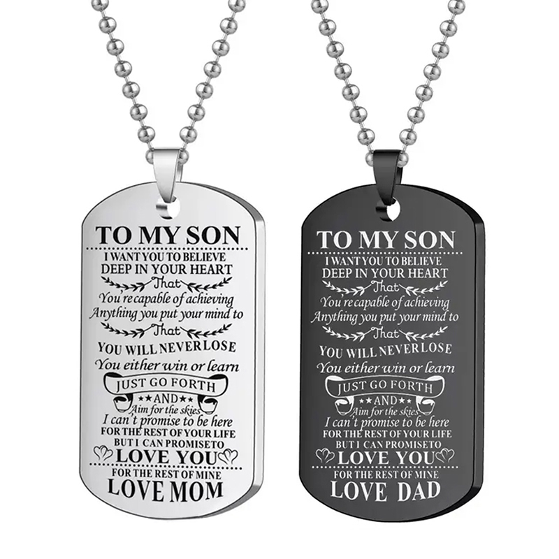 To My Son Inspirational Neckla - đánh giá và giá Mens Dog Tag Necklace