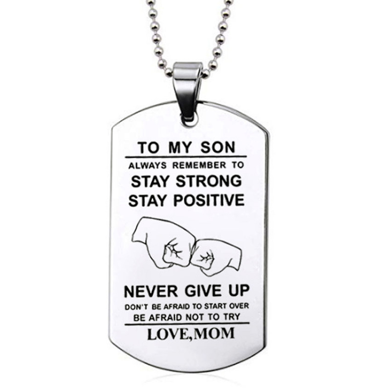 To My Son Inspirational Neckla - đánh giá và giá Mens Dog Tag Necklace