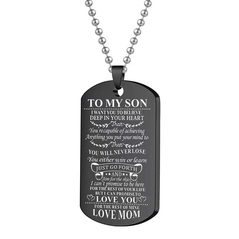 To My Son Inspirational Neckla - đánh giá và giá Mens Dog Tag Necklace