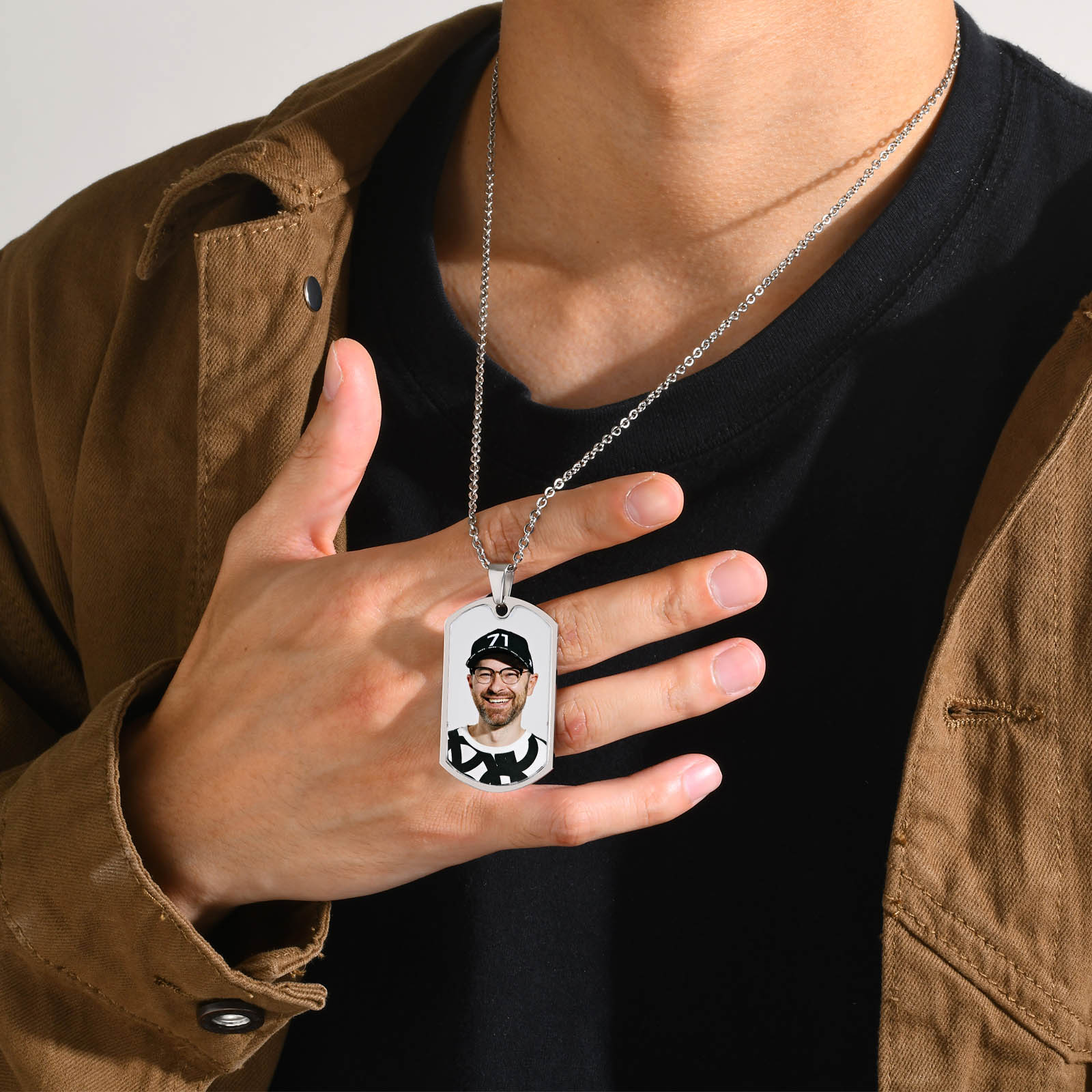 Vnox Free Custom Photos Words  - đánh giá và giá Mens Dog Tag Necklace
