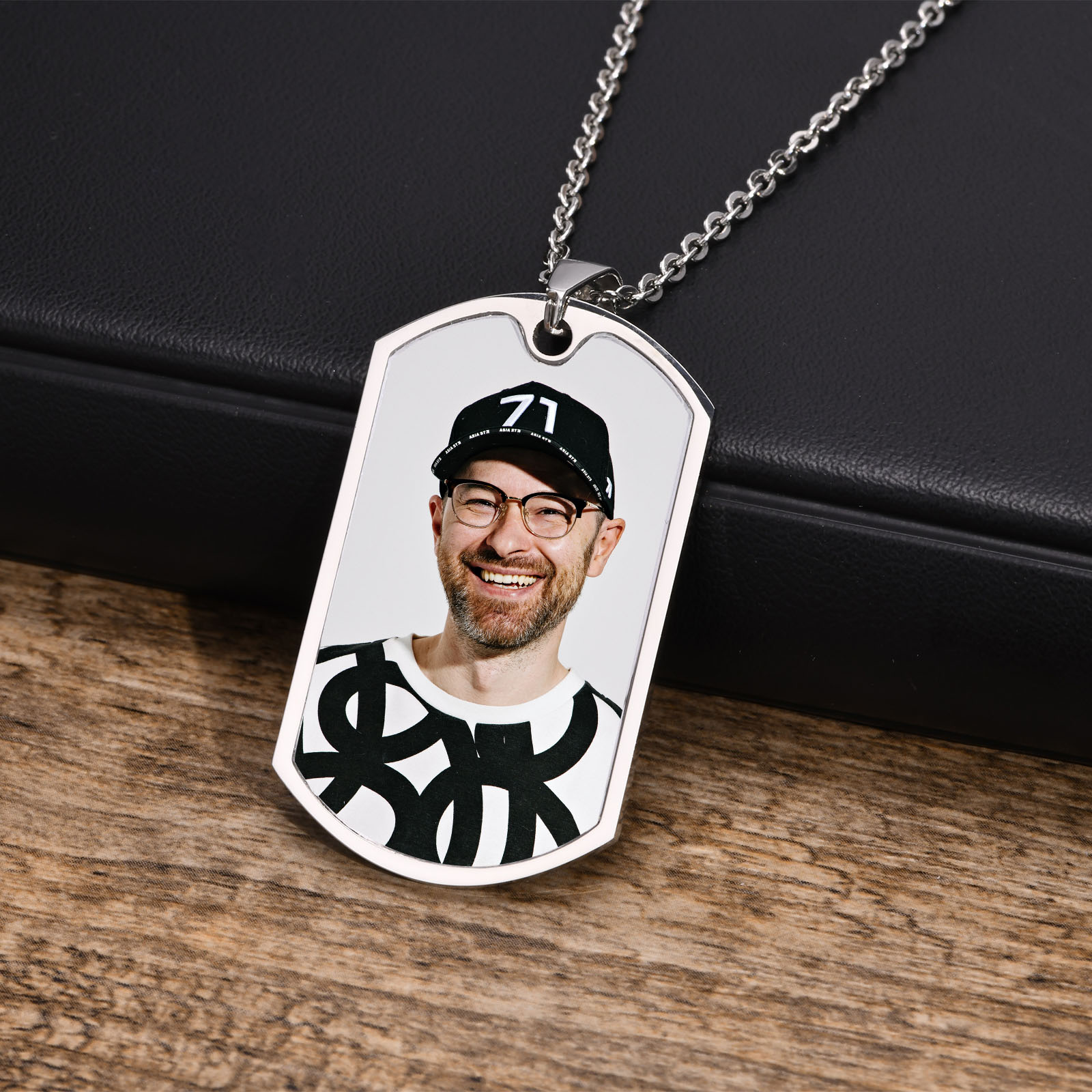 Vnox Free Custom Photos Words  - đánh giá và giá Mens Dog Tag Necklace