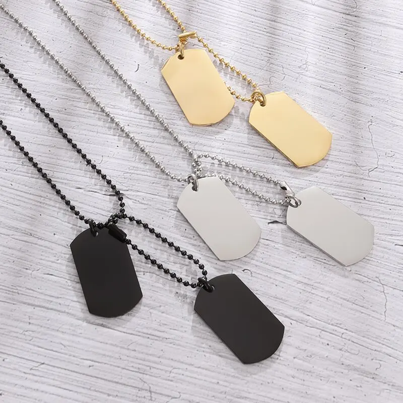 Simple Stainless Steel Double  - đánh giá và giá Mens Dog Tag Necklace