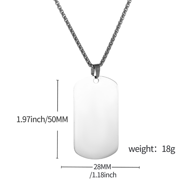 HNSP Plain Stainless Steel Sea - đánh giá và giá Mens Dog Tag Necklace