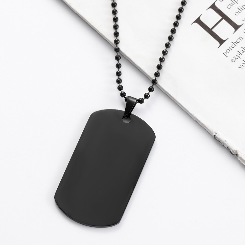 HNSP Plain Stainless Steel Sea - đánh giá và giá Mens Dog Tag Necklace