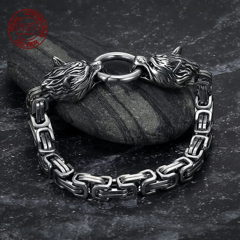 S925 Sterling Silver Double Wo - đánh giá và giá Wolf Jewelry & Watches Tampa