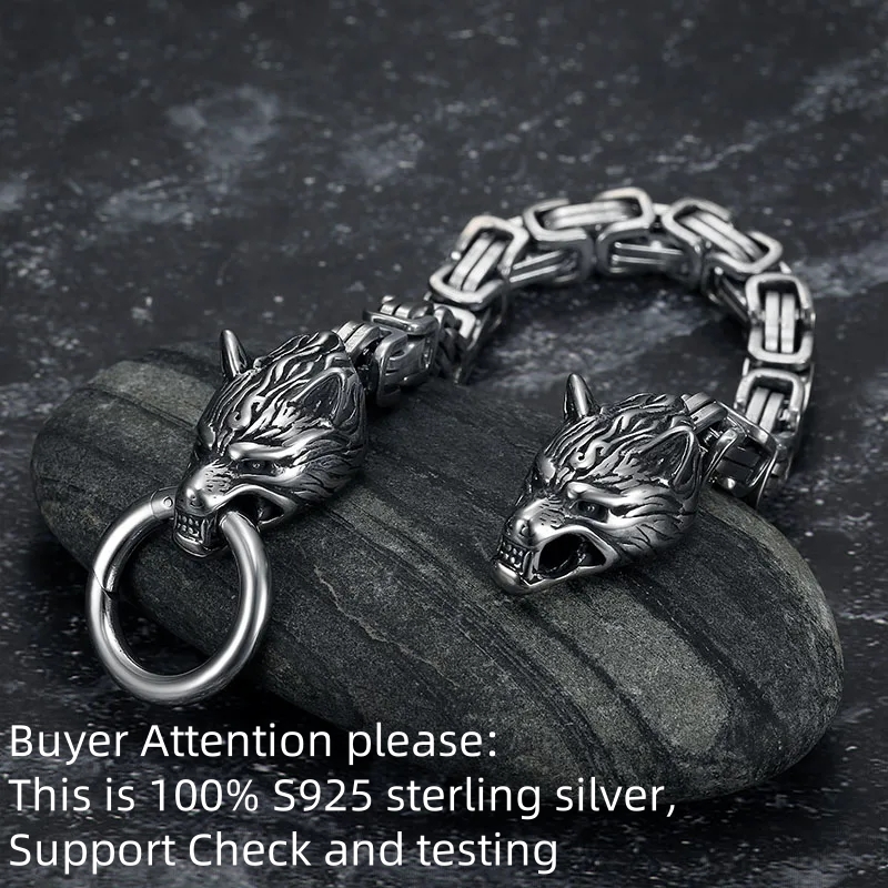 S925 Sterling Silver Double Wo - đánh giá và giá Wolf Jewelry & Watches Tampa