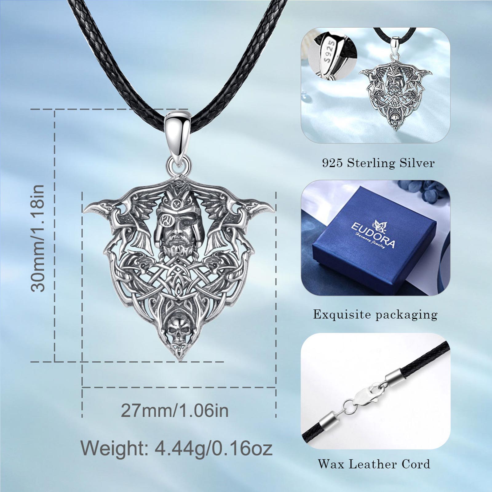 Eudora Bạc 925 Viking Raven Só - đánh giá và giá Wolf Jewelry & Watches Tampa