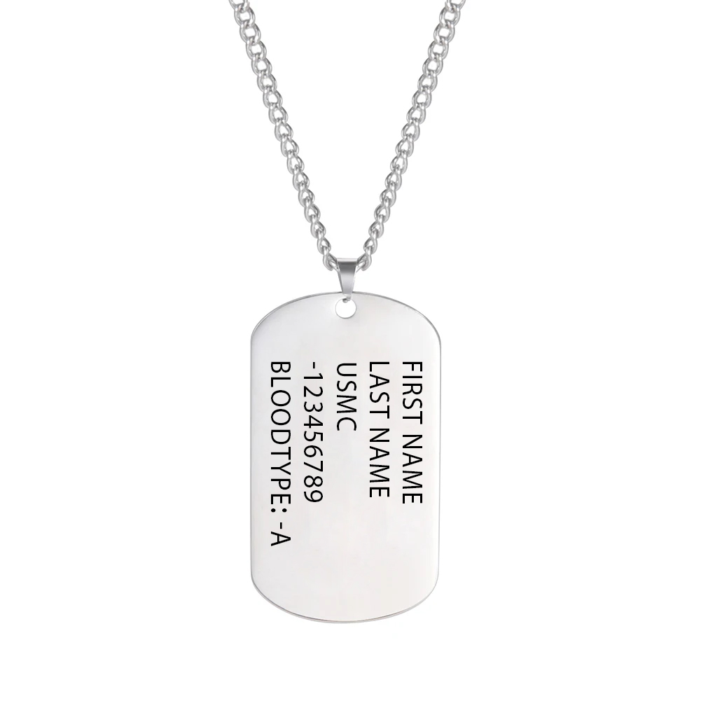 Fishhook Đội Quân Cá Nhân Than - đánh giá và giá Mens Dog Tag Necklace