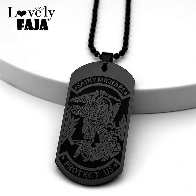 SAINT MICHAEL PROTECT US Archa - đánh giá và giá Mens Dog Tag Necklace